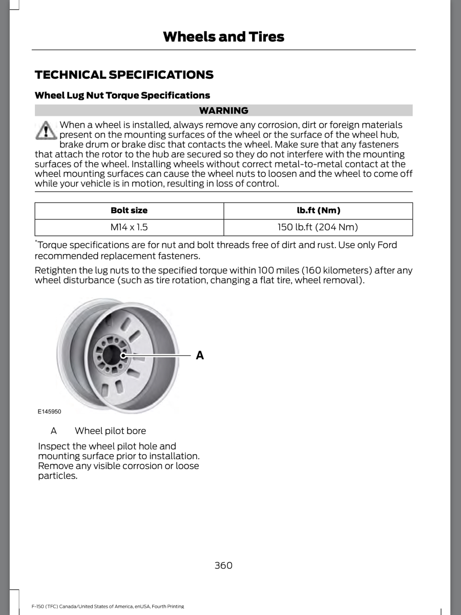 Ford F 150 Lug Nut Torque