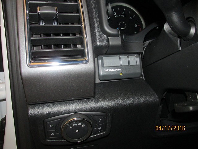 Ford f 150 garage door remote