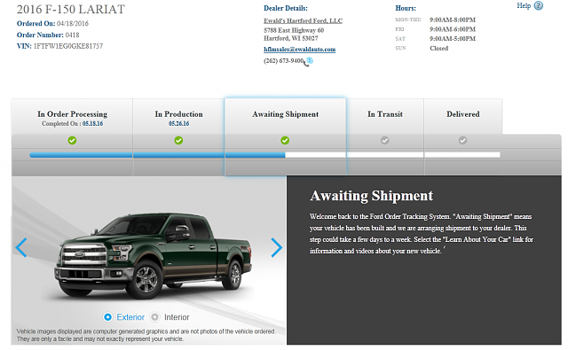 Tracking a ford truck order #8