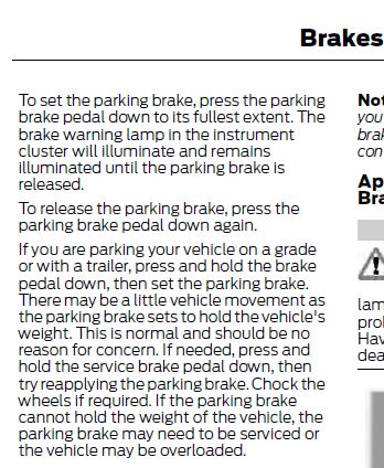 Does Your Parking Brake Go To The Floor Ford F150 Forum