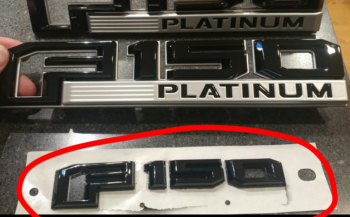 Looking for Black F150 badge for the Platinum tailgate applique