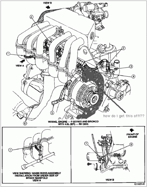 Removing alternator ford f150