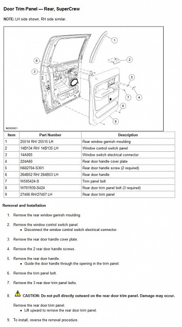 How to remove rear door panel on 2009 ford f150 #5