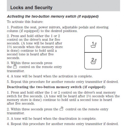 Seat And Mirror Position Memory Ford F150 Forum