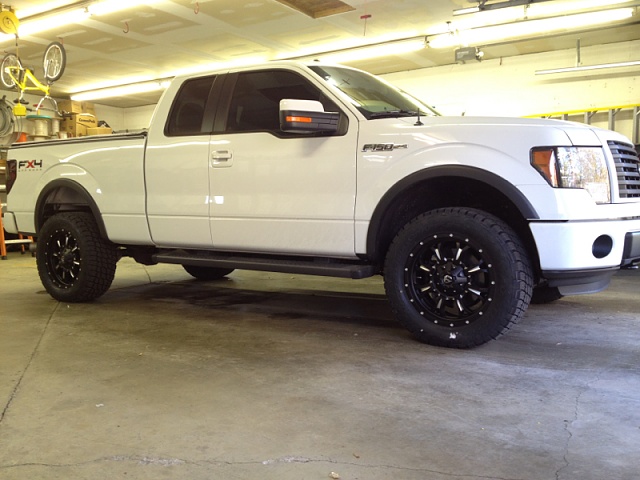 White ford truck with black wheels #8