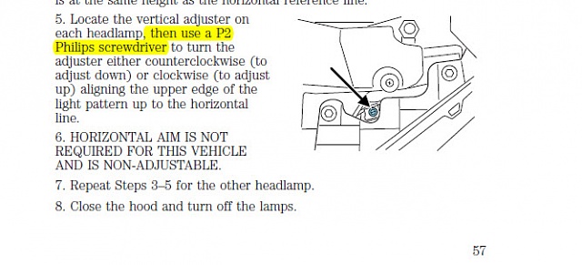 Ford truck headlight adjusting tool #5