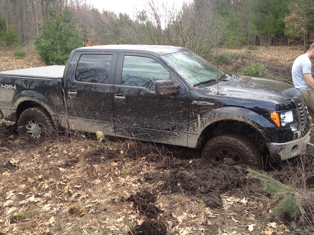 ford trucks stuck in mud