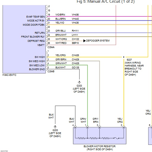 Ford Blower Motor Resistor Wiring Diagram