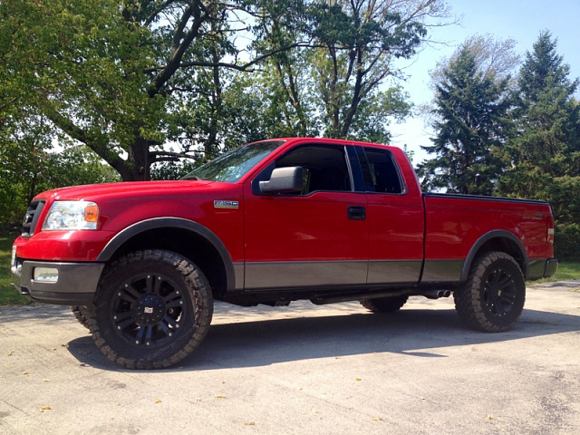 Red ford f150 with black rims #9