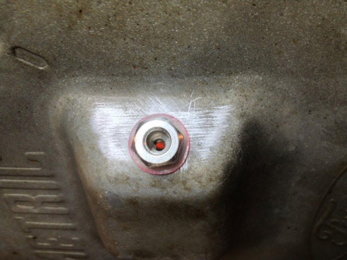 Transmission drain plug install and pan flush.. With pics.. Ford F150