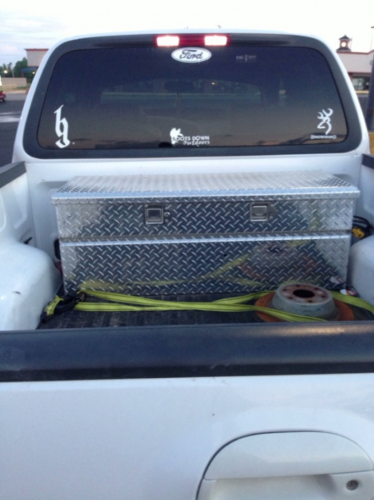 Toolbox for store stepside bed