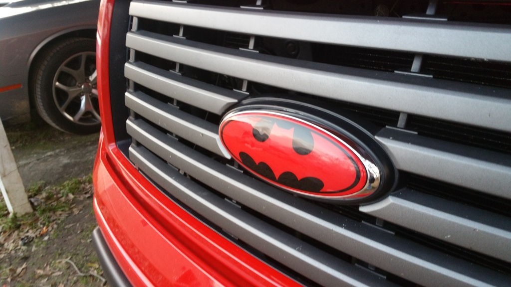 F150 domed vinyl EMBLEM overlays - batman - red & black - Ford F150 Forum -  Community of Ford Truck Fans