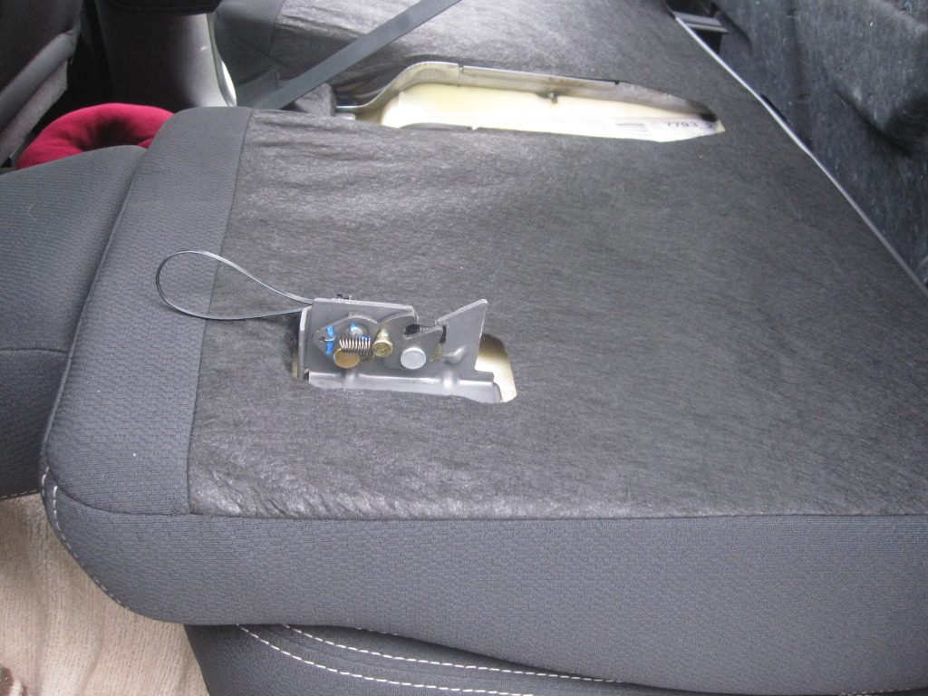 How to fold down rear seat back on 2009-20014 Ford F-150 Super Crew 